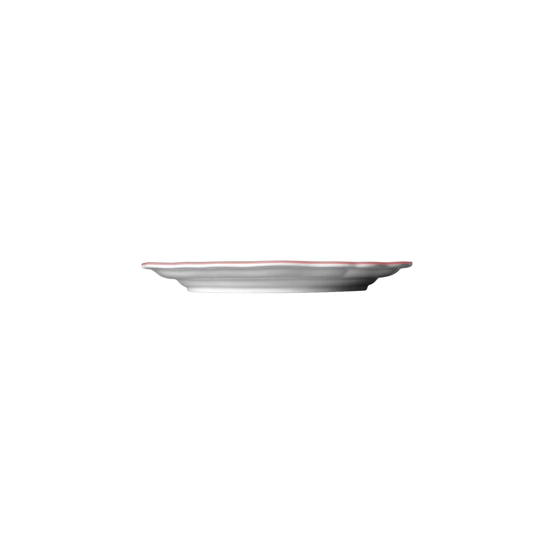 Steelite 62537FP813 - 6.5" Round Porcelain Rim Plate with Scalloped Edge, Adelina Design - 1 Dozen