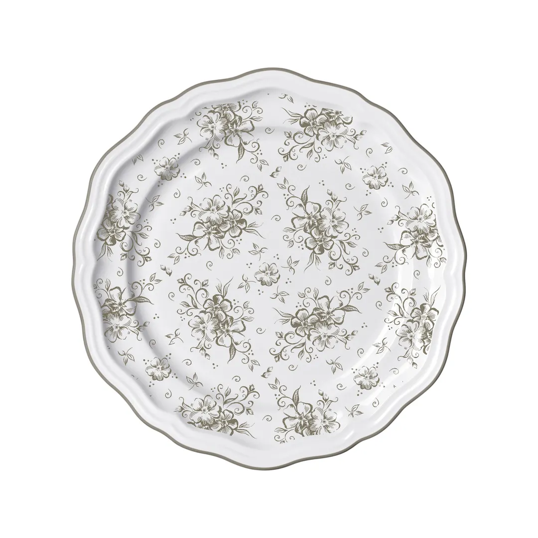 Steelite 62541FP811 - Plate, 10.25" Round Porcelain, Liliana Slate Scalloped Edge - 1 Dozen