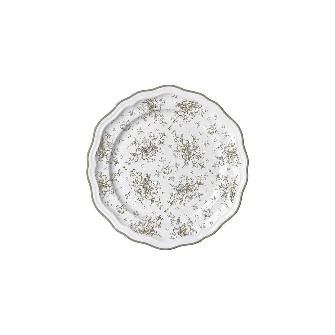 Steelite 62541FP813 - Rim Plate, 6.5" Round Porcelain Plate, Liliana Slate Scalloped Edge - 1 Dozen