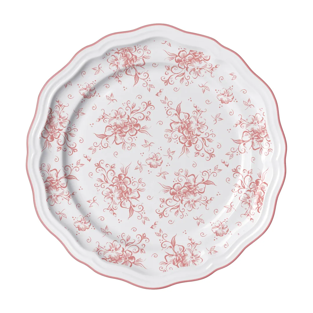 Steelite 62542FP810 11.25" x 1.125" Liliana Rose Adelina Folio Porcelain Scalloped Edge - 1 Dozen