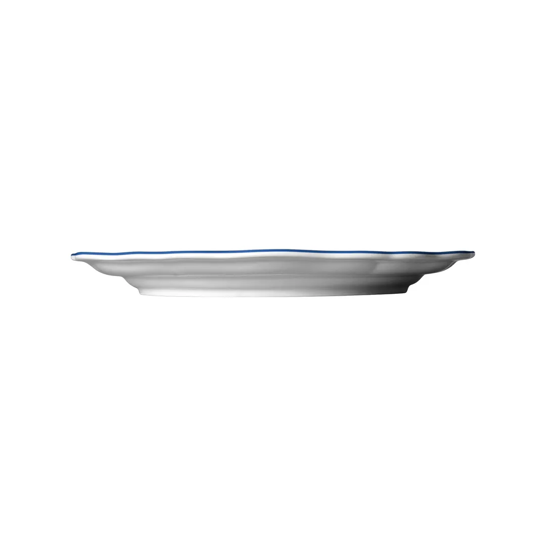 Steelite 62548FP811 Plate, 10.25" Round Porcelain in Willow Blue Folio, Scalloped Edge - 1 Dozen