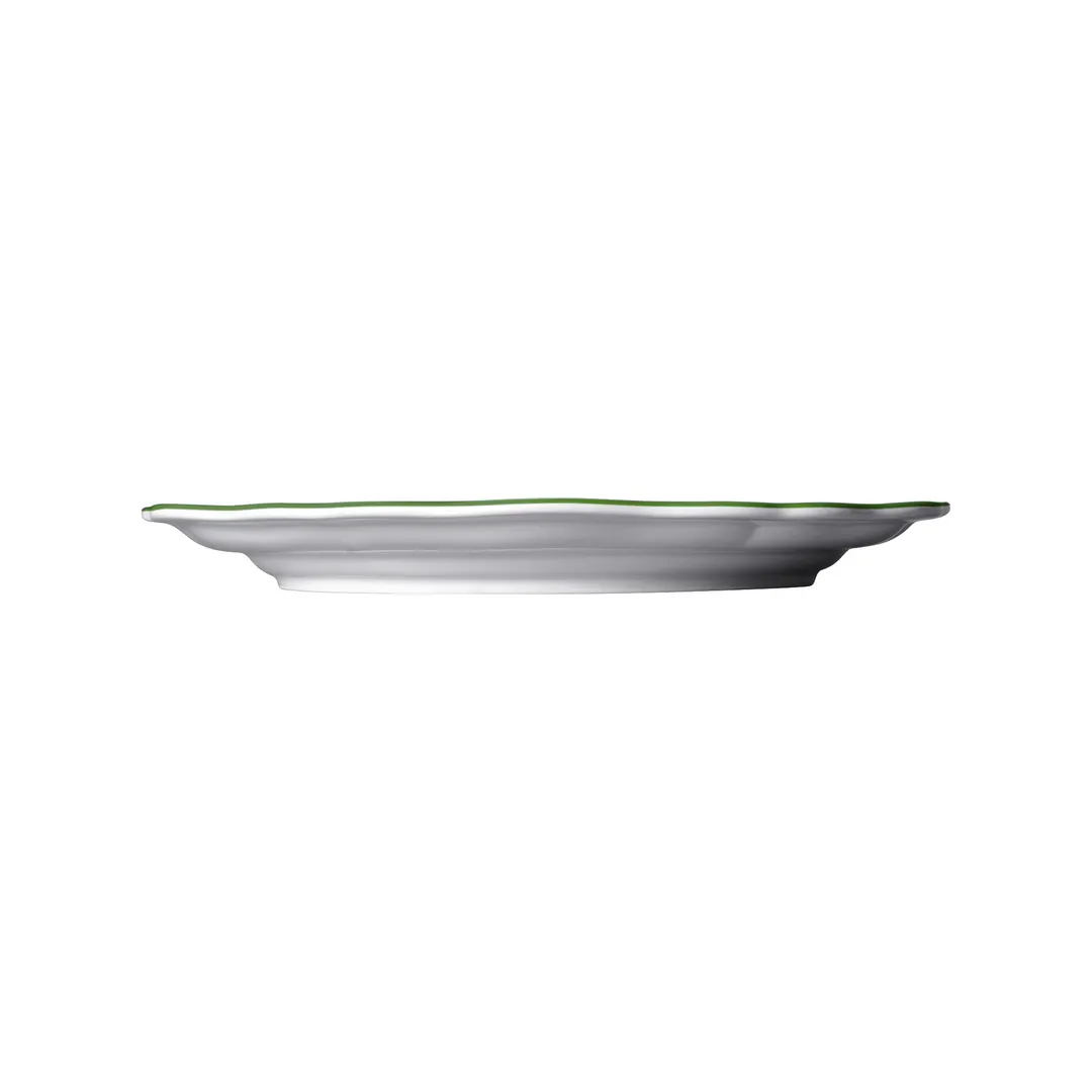 Steelite 62558FP811 Rim Plate, 10.25" Round Porcelain Plate Camille Green Scalloped - 1 Dozen