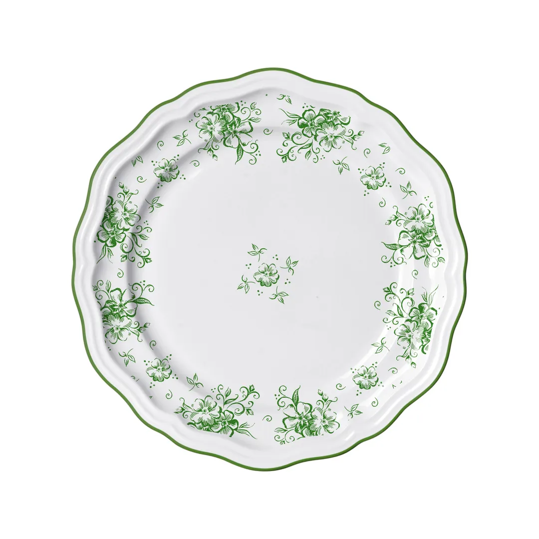 Steelite 62558FP811 Rim Plate, 10.25" Round Porcelain Plate Camille Green Scalloped - 1 Dozen