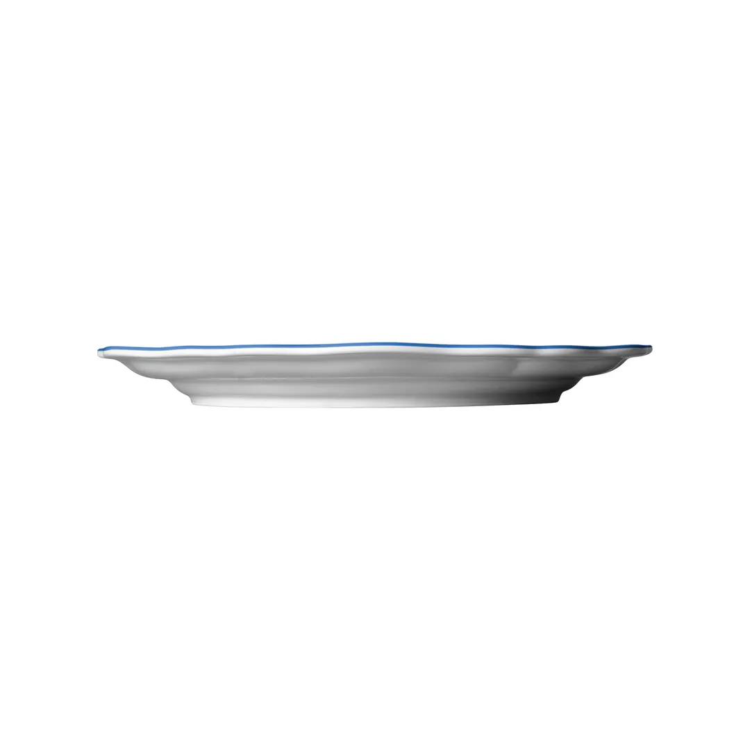 Steelite 62560FP811 Rim 10.25" Round Porcelain Plate with Scalloped Adelina/Catalina/Folio - 1 Dozen