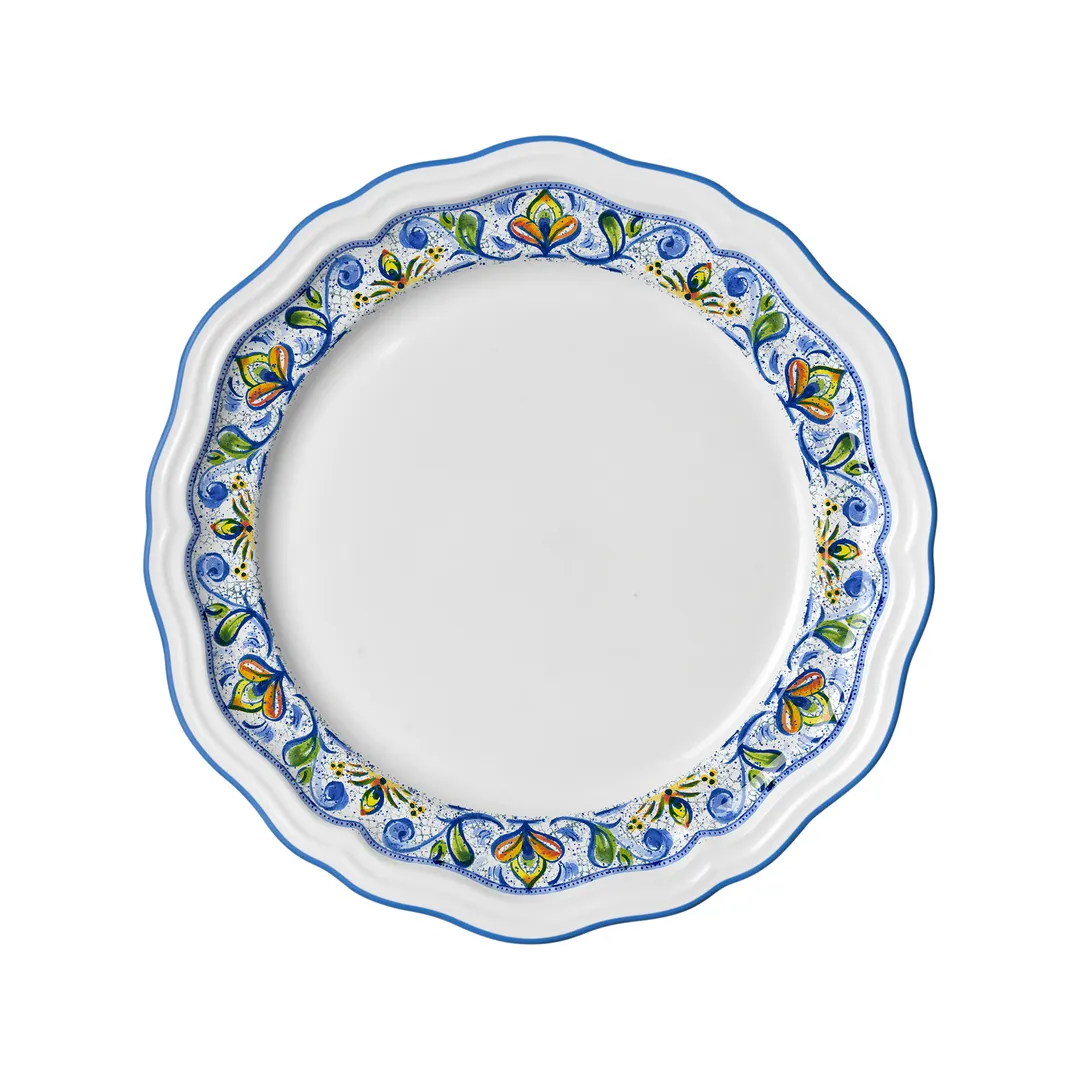 Steelite 62560FP811 Rim 10.25" Round Porcelain Plate with Scalloped Adelina/Catalina/Folio - 1 Dozen