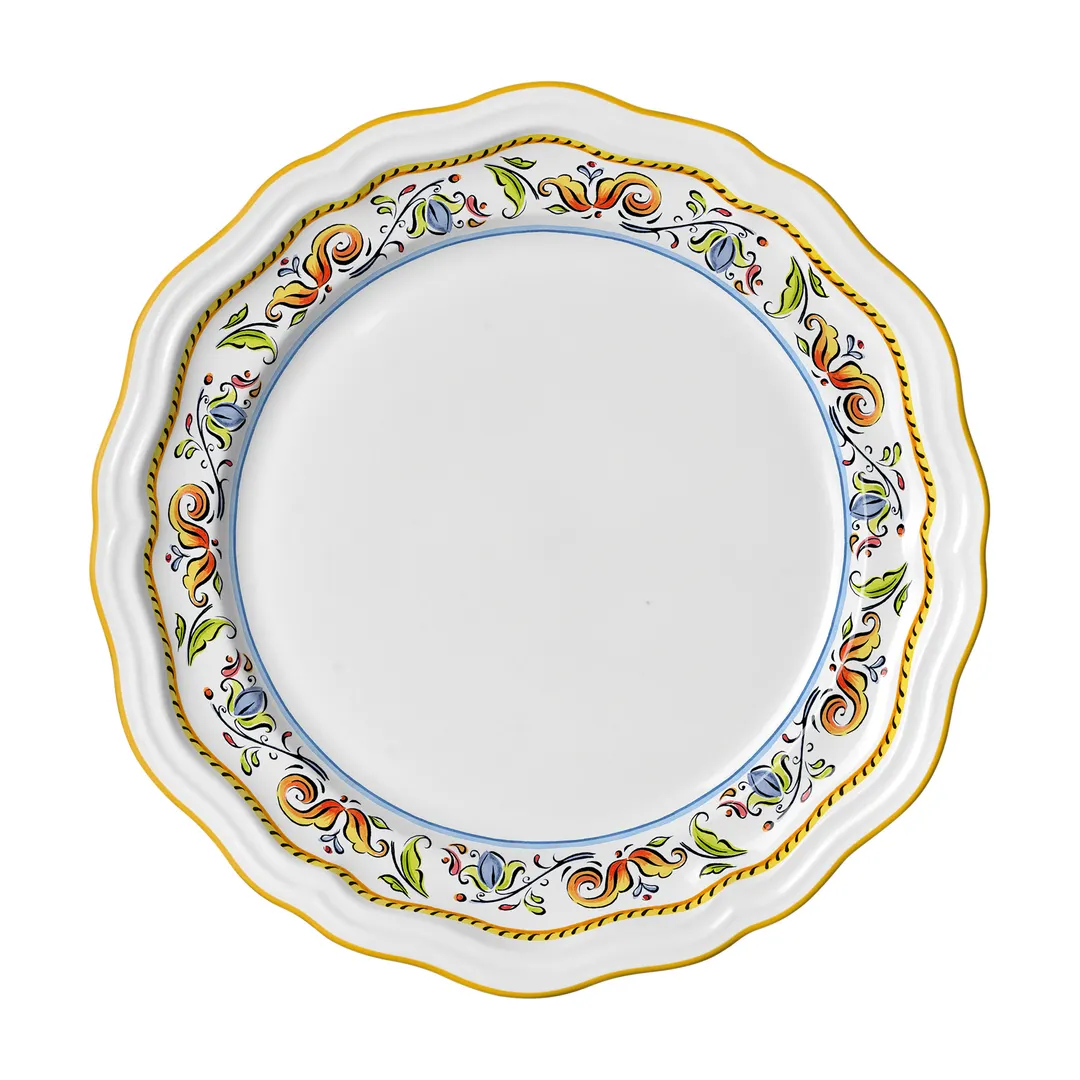 Steelite 62561FP810 Plate, 11.25" Round Porcelain with Scalloped Edge, Folio Design - 1 Dozen