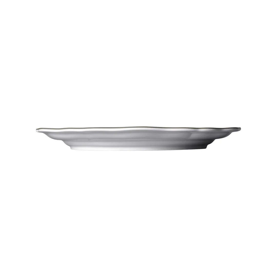 Steelite 62577FP811 Rim Plate, 10.25" Round Porcelain Plate, Slate Scalloped Edge - 1 Dozen
