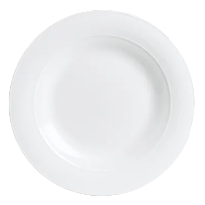Steelite 6300P012 - 8" Round Porcelain Plate, Aura Finish, Medium Flat Rim, Design - 24/Case