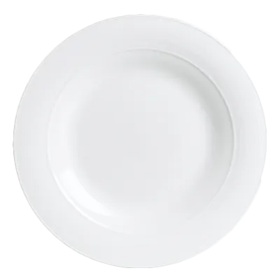 Steelite 6300P013 - Flat Rim 6.75" Round Porcelain Plate Aura Medium Rim Oven Safe 465°F - 24/Case