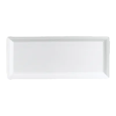 Steelite 6300P101 - Porcelain Rectangular Tray 14" x 6.25", Aura, Oven Safe to 465°F/239°C - 24/Case