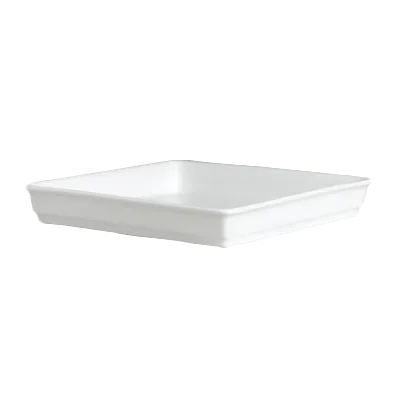 Steelite 6300P109 - Porcelain Tray, Aura, 5.75" x 5.75" x 1.0", 22 oz, Oven Safe to 465°F - 24/Case