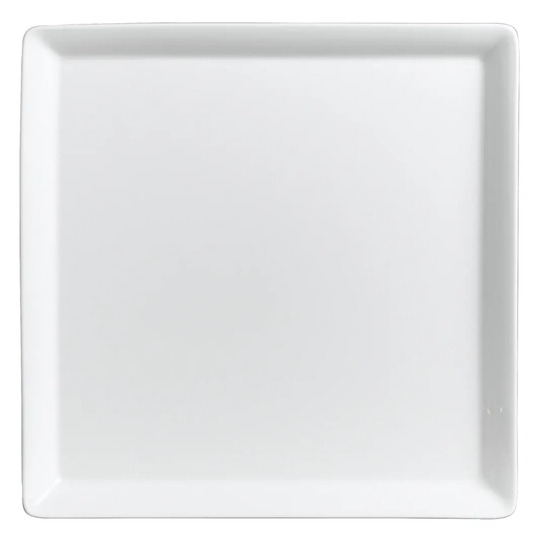 Steelite 6300P111 - Square Porcelain Tray, 12.5" x 12.5", Aura Finish, Oven Safe to 465°F - 6/Case