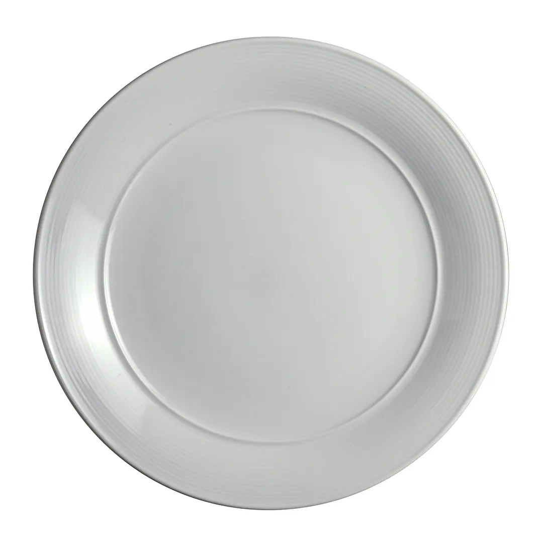 Steelite 6300P307 - Aura 11.25" Round Porcelain Plate, Medium Rim, Oven Safe to 465°F - 1 Dozen