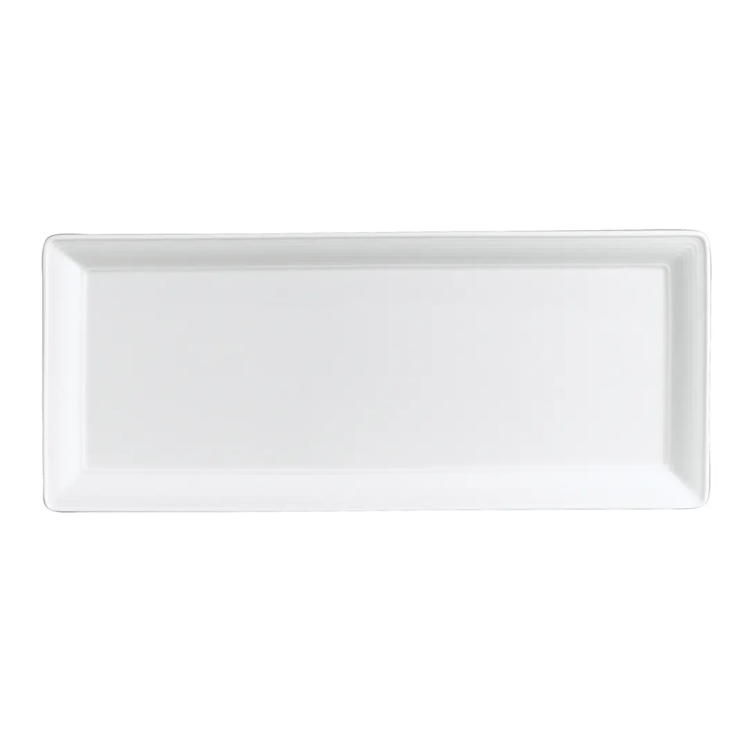 Steelite 6300P433 - Rectangular China Tray, 12" x 6", Aura Porcelain, Oven Safe to 465°F - 24/Case
