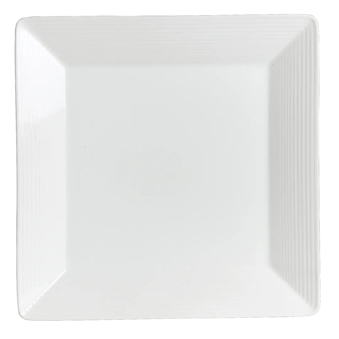 Steelite 6305P690 Square Porcelain Plate 11.875" x 11.875", Deep Rim, Oven Safe to 465°F - 6/Case