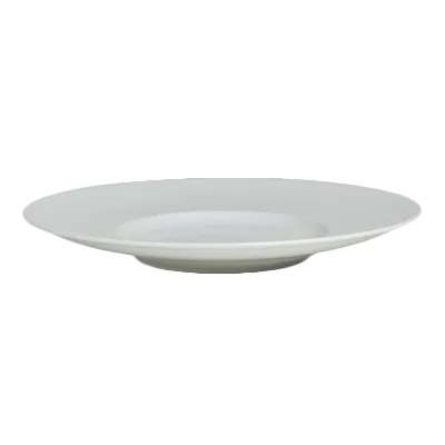 Steelite 6314P1001 - Round Plate, 12" Diameter, Porcelain, Wide Rim, Oven Safe to 465°F, - 6/Case
