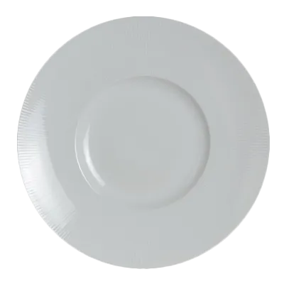 Steelite 6314P1001 - Round Plate, 12" Diameter, Porcelain, Wide Rim, Oven Safe to 465°F, - 6/Case