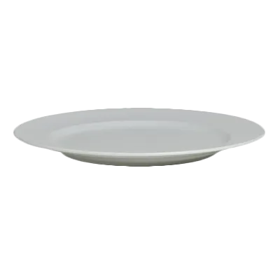 Steelite 6314P1010 12" Round Porcelain Plate, Wide Rim, Oven Safe to 465°F, Sonata Style - 6/Case