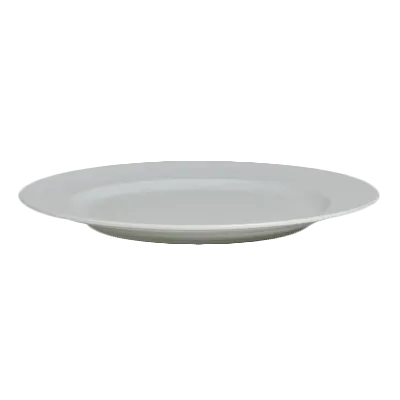Steelite 6314P1011 11.25" Round Porcelain Plate with Wide Rim, Oven Safe to 465°F - 1 Dozen