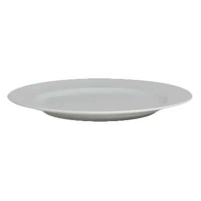 Steelite 6314P1012 Dinner Plate, 10.625" Round Porcelain with Wide Rim, Oven Safe to 465°F - 24/Case