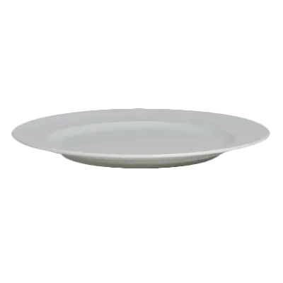 Steelite 6314P1013 9.5" Round Porcelain Salad Plate, Wide Rim, Oven Safe to 465°F, Sonata - 24/Case