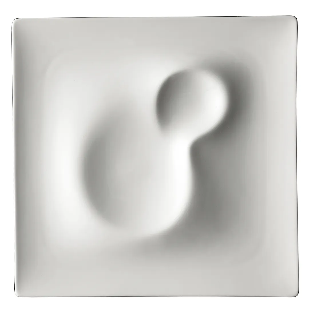 Steelite 6315P1202 Square Plate, 10.5" x 10.5" Porcelain, Oven Safe 465°F, Curves - 6/Case