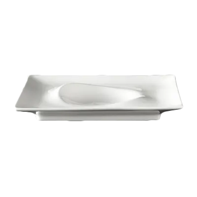 Steelite 6315P1206 Landscape Square Porcelain Plate, 5.5" x 5.5", Rim, Oven Safe 465°F - 1 Dozen