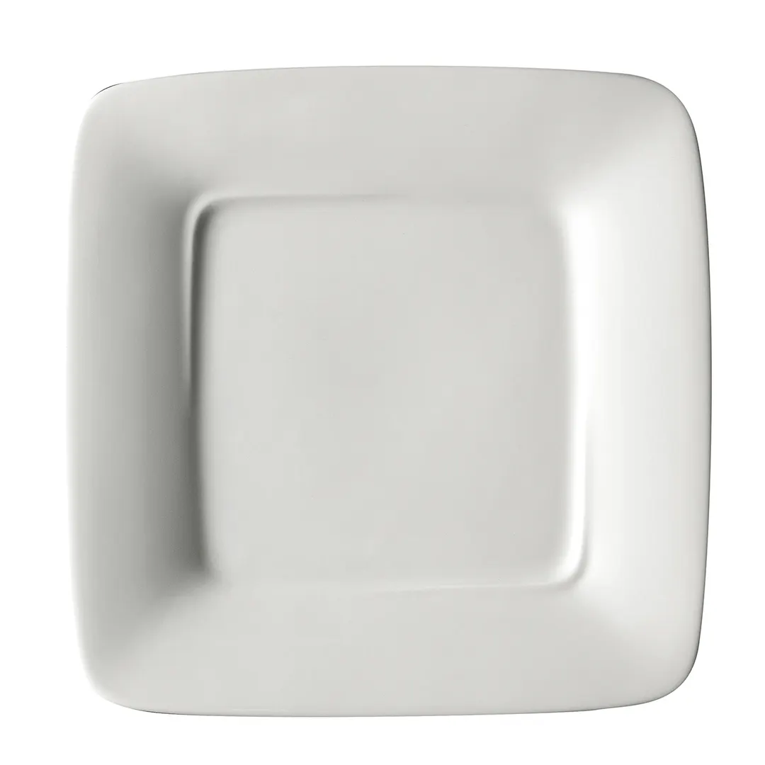 Steelite 6321P1306 Square Plate, 11" x 11", Porcelain Wide Rim, Oven Safe to 465°F - 6/Case