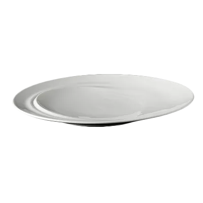 Steelite 6331P1231 Flat 10.5" Round Porcelain Plate, Flat Edge, Oven Safe to 465°F - 1 Dozen