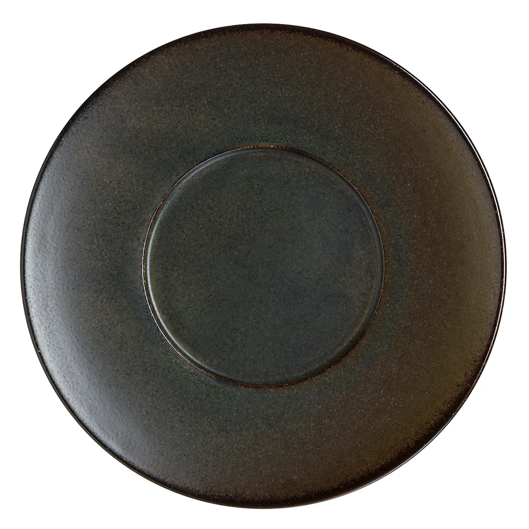 Steelite 6413MY001 - 6" Slate Round Porcelain Plate, Wide Rim, Wabi Sabi By Rene Ozorio - 1 Dozen