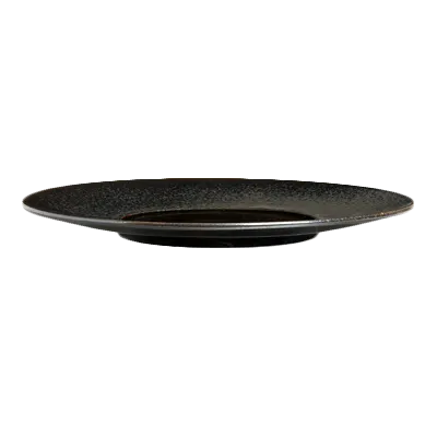 Steelite 6413MY003 - 11.25" Slate Round Porcelain Plate, Wide Rim Glossy Well - 6/Case