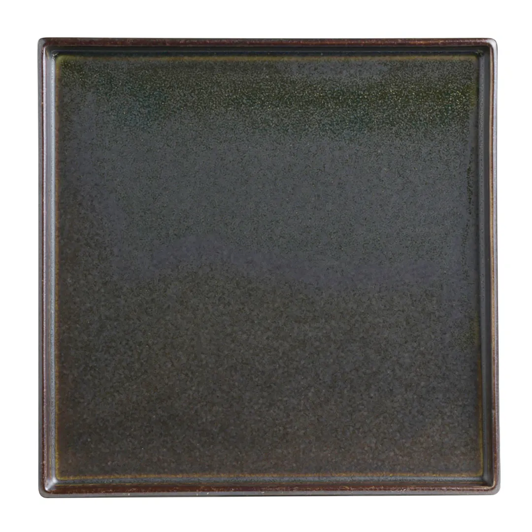 Steelite 6413MY017 Square China Tray, 6" x 6" Slate Porcelain Wabi Sabi Design Rene Ozorio - 1 Dozen