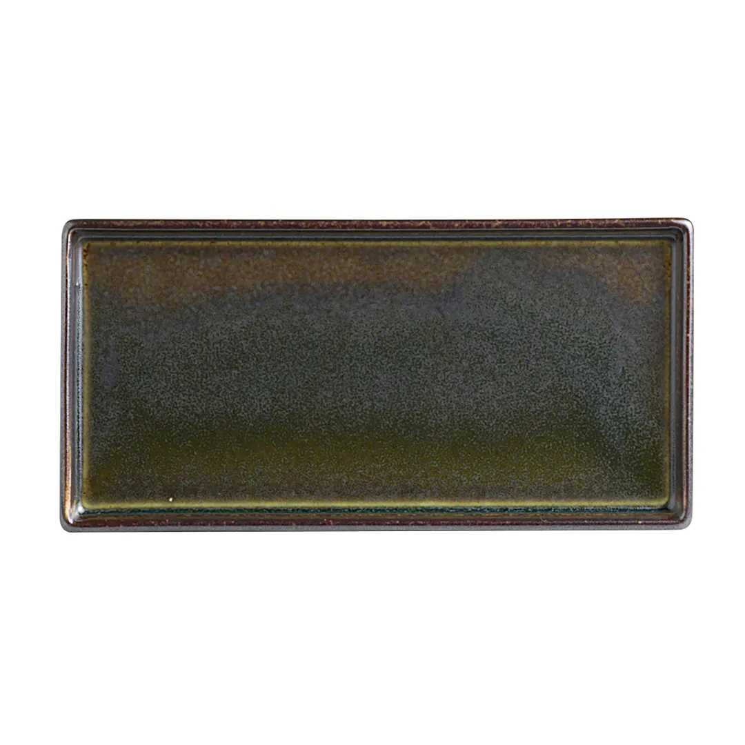 Steelite 6413MY019 - Rectangular Slate Porcelain Tray 6" x 3", Wabi Sabi by Rene Ozorio - 1 Dozen