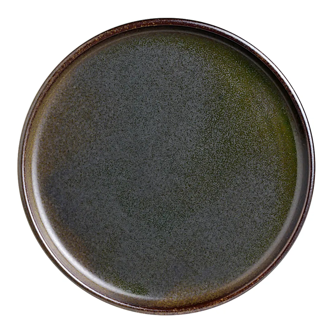 Steelite 6413MY021 Round Porcelain Tray, 6" Slate Wabi Sabi Finish, Round Shape - 1 Dozen