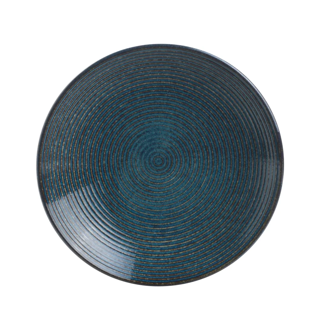 Steelite 6414MY025 Deep Coupe Plate, 6.25" x 1.25" Indigo Porcelain Round Wabi‑Sabi - 1 Dozen