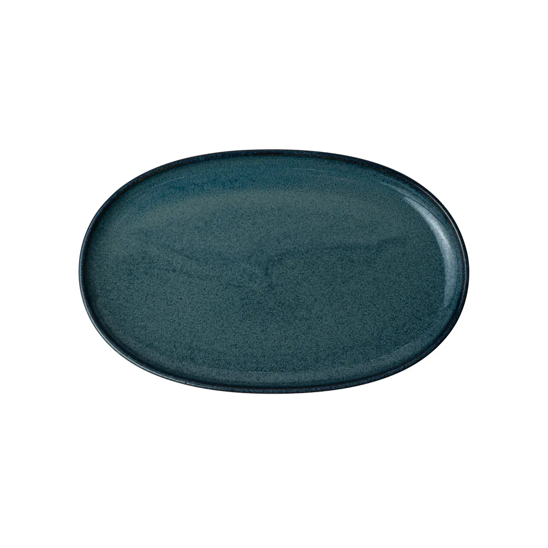 Steelite 6414MY034 - China Plate 11.5" W x 7.25" D x 1" H, Round Porcelain Wabi Sabi Indigo - 6/Pack