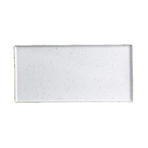 Steelite 6415MY019 - Rectangular Tray, 6" x 3" Porcelain, Wabi Sabi Lichen Design - 1 Dozen