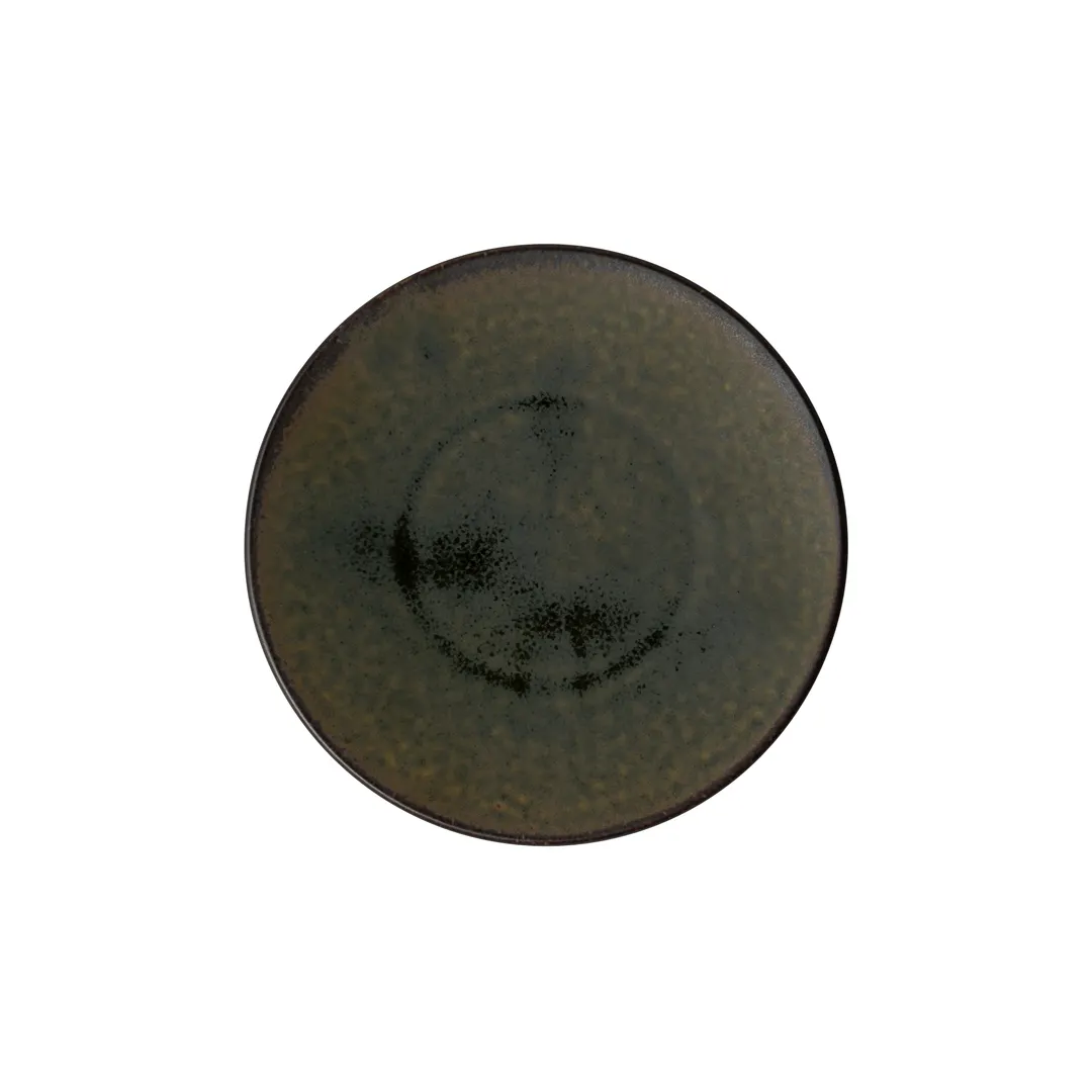 Steelite 6418MY007 - 6" Round Coupe Rim Porcelain Plate, Kelp Design By Rene Ozorio - 1 Dozen