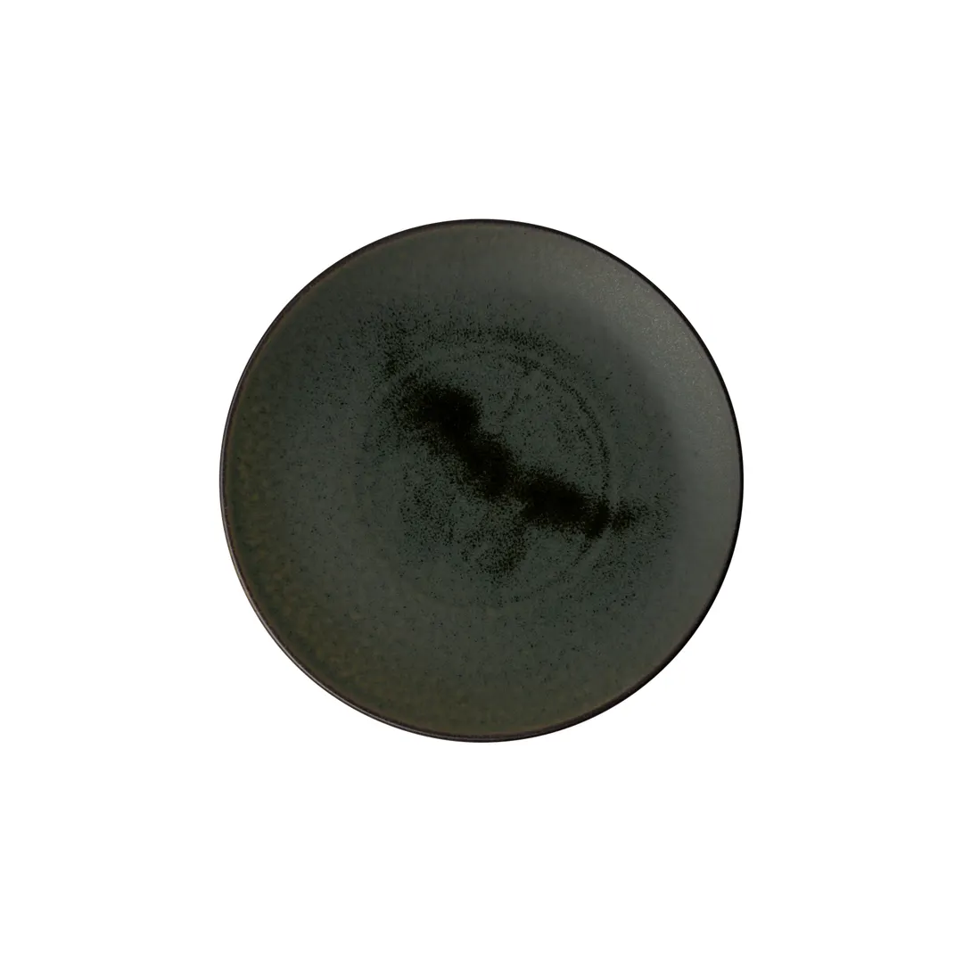 Steelite 6418MY008 Coupe Plate, 9.5" Porcelain, Wabi Sabi Kelp Rene Ozorio, Imperfection - 6/Case