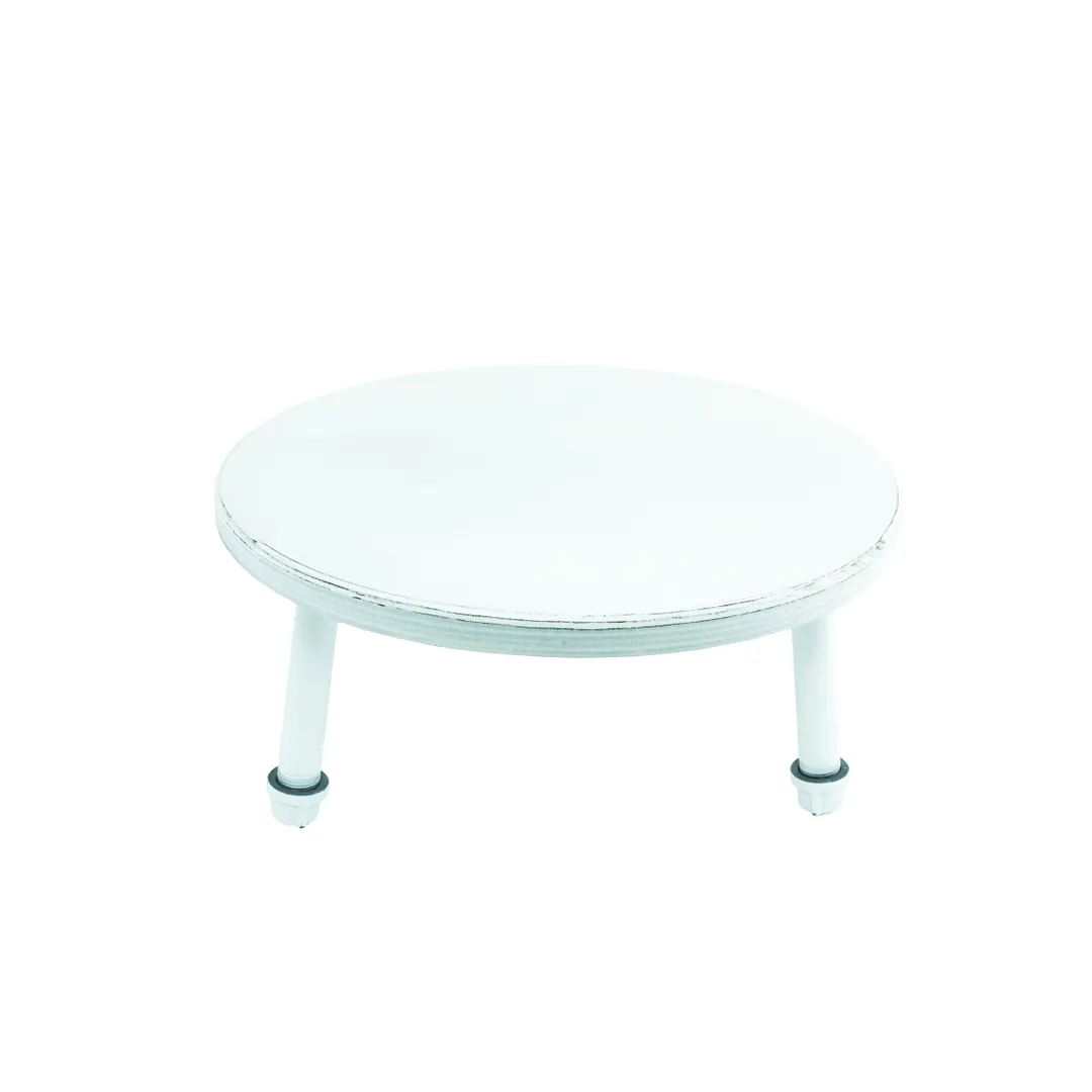 Steelite 6525T210 Platform Stand with Pipe Legs, 14.0" White Buffet, 8" Height, 1-2 Tiers - 1/Case