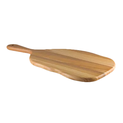 Steelite 6525TW302 - Oblong Wooden Serving Board Paddle, 17.25" x 9" with Handle - 6/Case