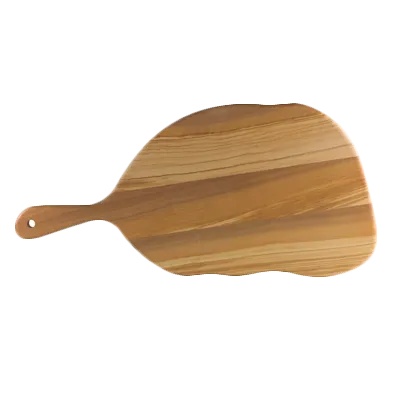 Steelite 6525TW302 - Oblong Wooden Serving Board Paddle, 17.25" x 9" with Handle - 6/Case