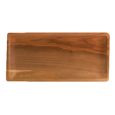 Steelite 6525TW303 Rectangular Wooden Serving Plate 11.75" x 5.5", Hand Wash Only - 6/Case