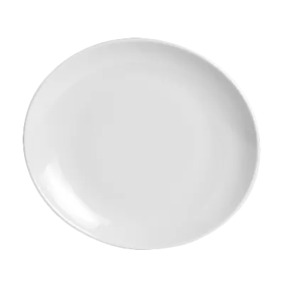 Steelite 6634V633 Oval Steak Plate, 11.5" x 10.0" Porcelain, Oven Safe to 660°F (347°C) - 6/Case