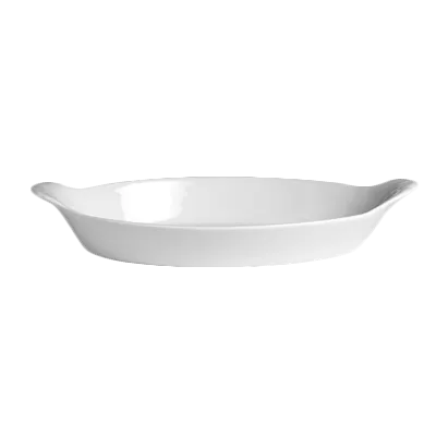 Steelite 6634V699 - Oval Gratin Dish, 24 Oz, 11.25" x 6.25" Porcelain, Oven Safe To 660°F - 6/Case