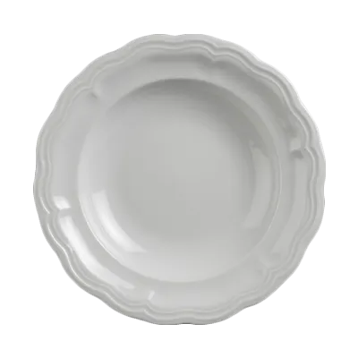 Steelite 6640V920 - Deep Rim 9.5" Round Porcelain Plate 6.75 Oz Oven Safe 660°F - 6/Case