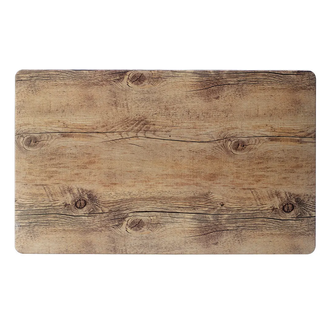 Steelite 68A351EL590 Plastic Platter, 21" x 12-3/4" Rectangular Melamine, Brown - 6/Case