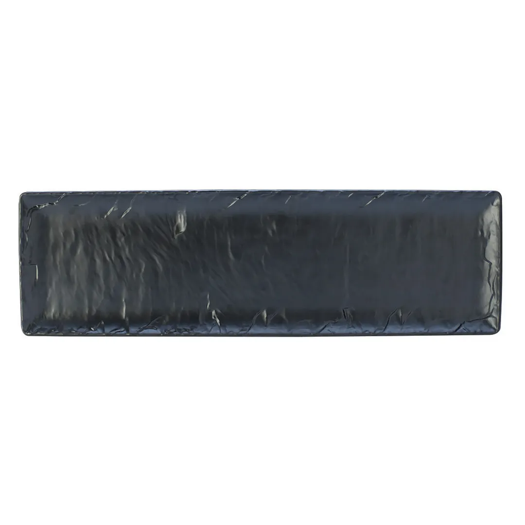 Steelite 68A415EL597 - 21" Rectangular Melamine Platter, Black Slate Finish, Dinnerware - 1 Dozen