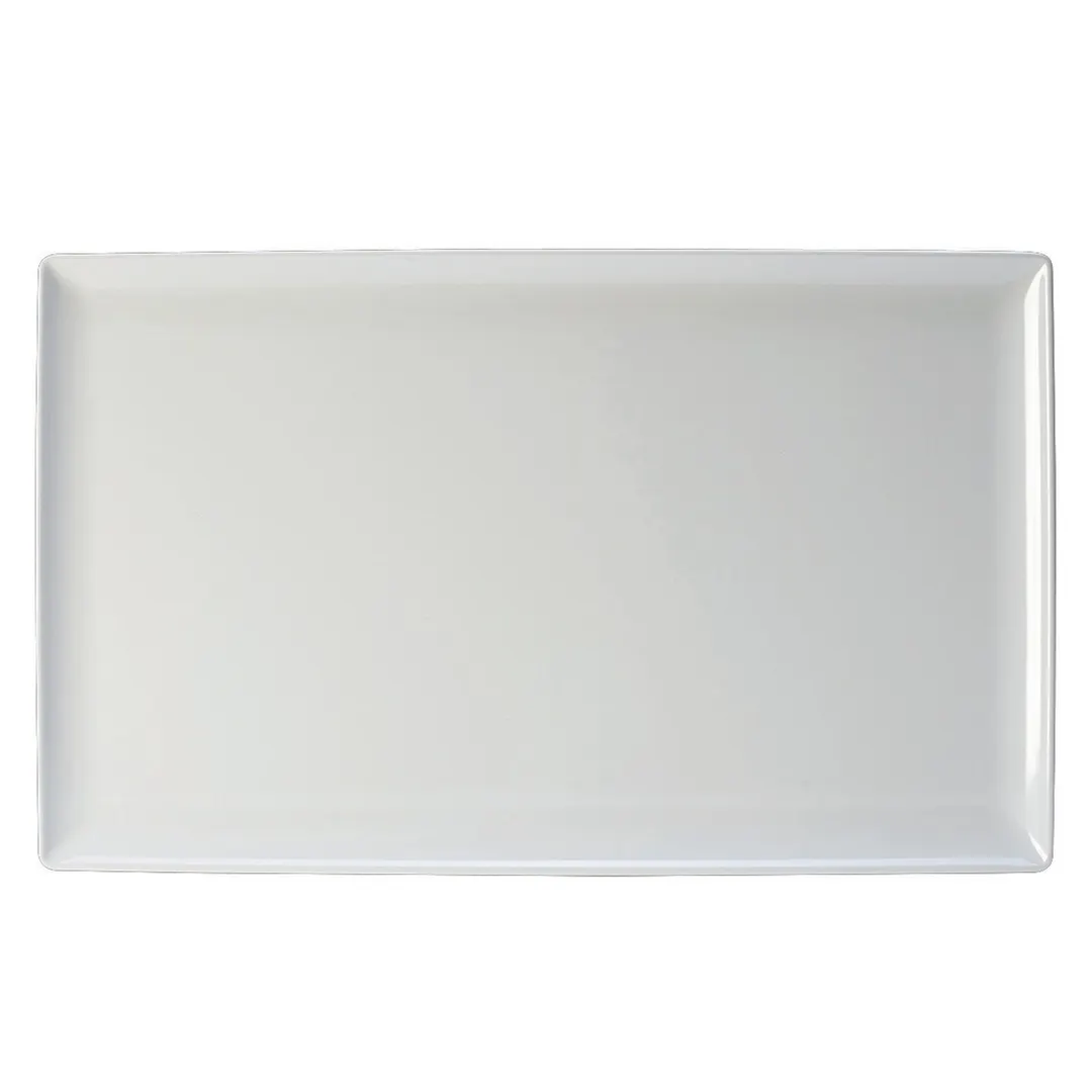 Steelite 68A417EL591 - 21" Rectangular Melamine Serving Platter, White - 6/Case