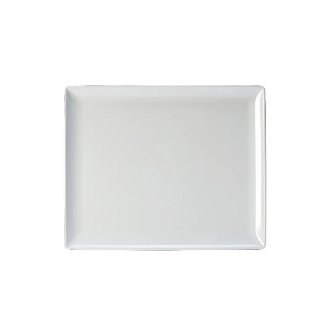 Steelite 68A417EL593 Rectangular Platter, 12-3/4" x 10-1/2" White Melamine - 1 Dozen